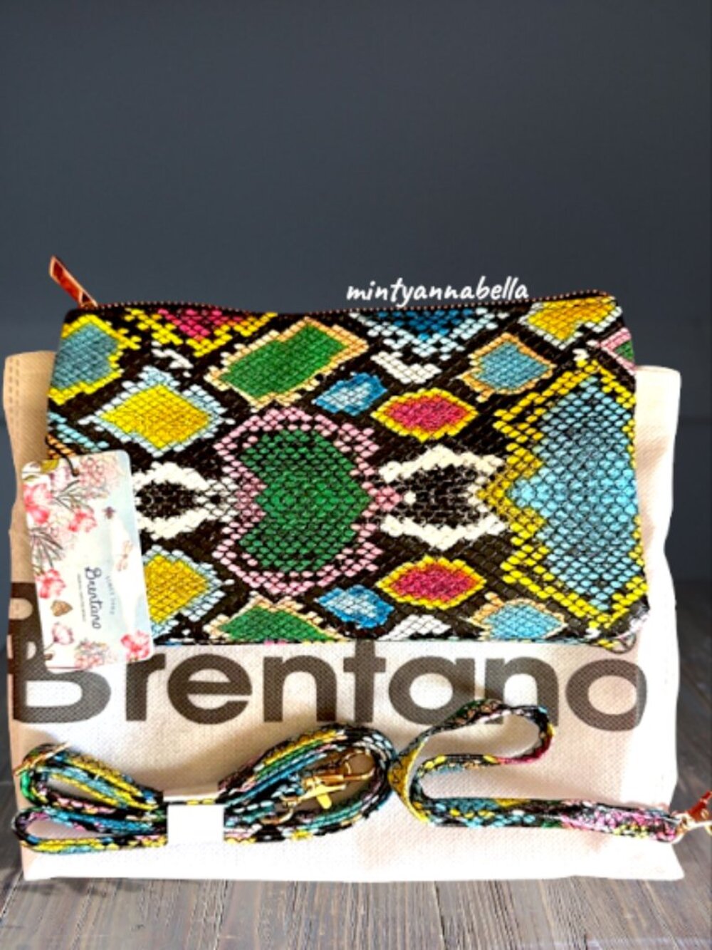 Brentano Snake Print Bag - Picture 3 of 12